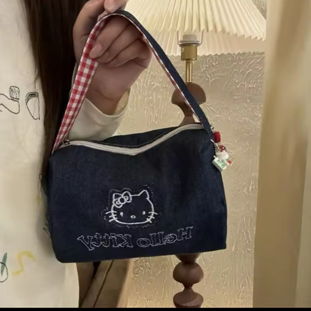 93-Hello Kitty Denim Bag
